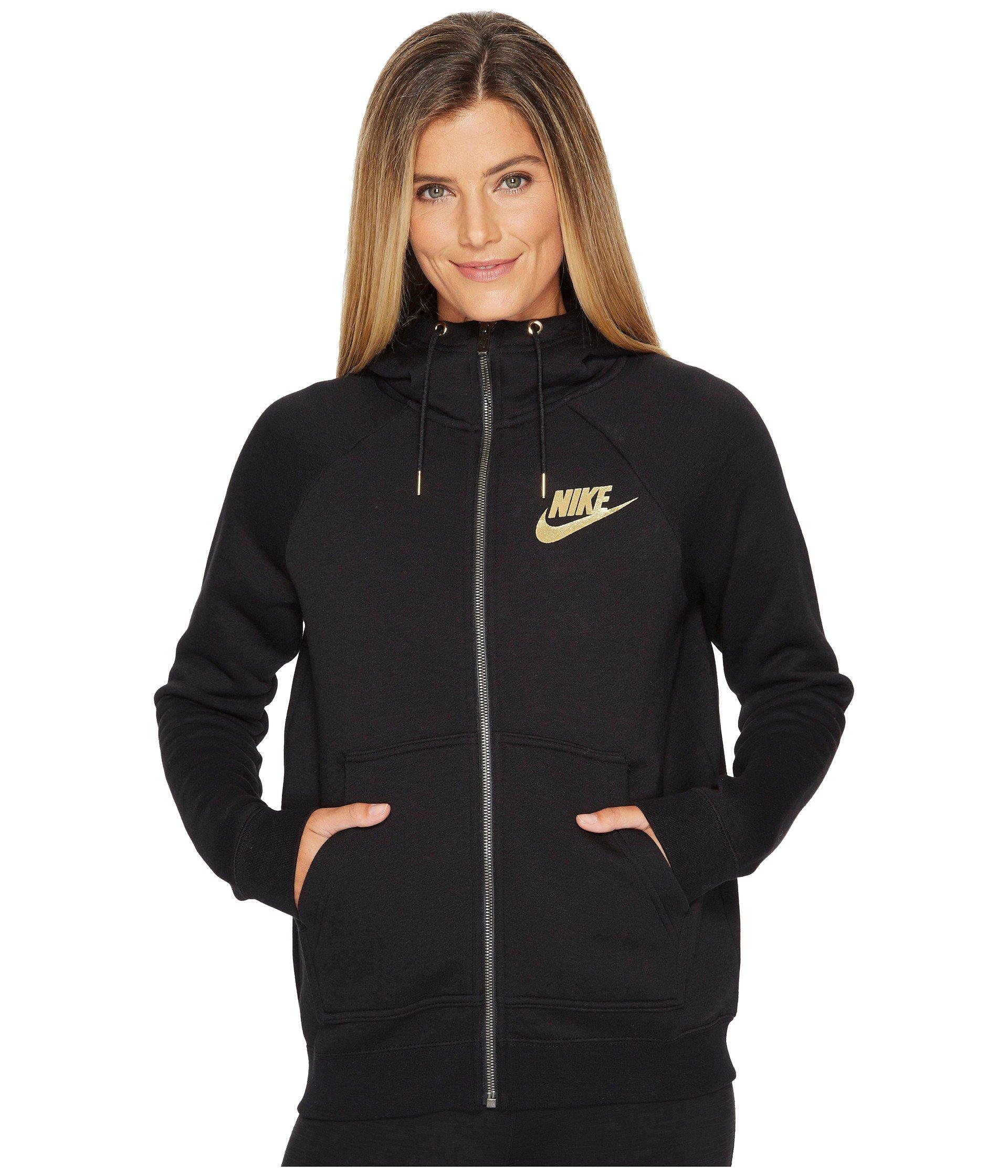 nike black metallic hoodie