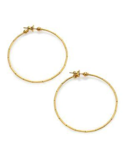 Shop Gurhan Rain 24k Yellow Gold Hoop Earrings/2"