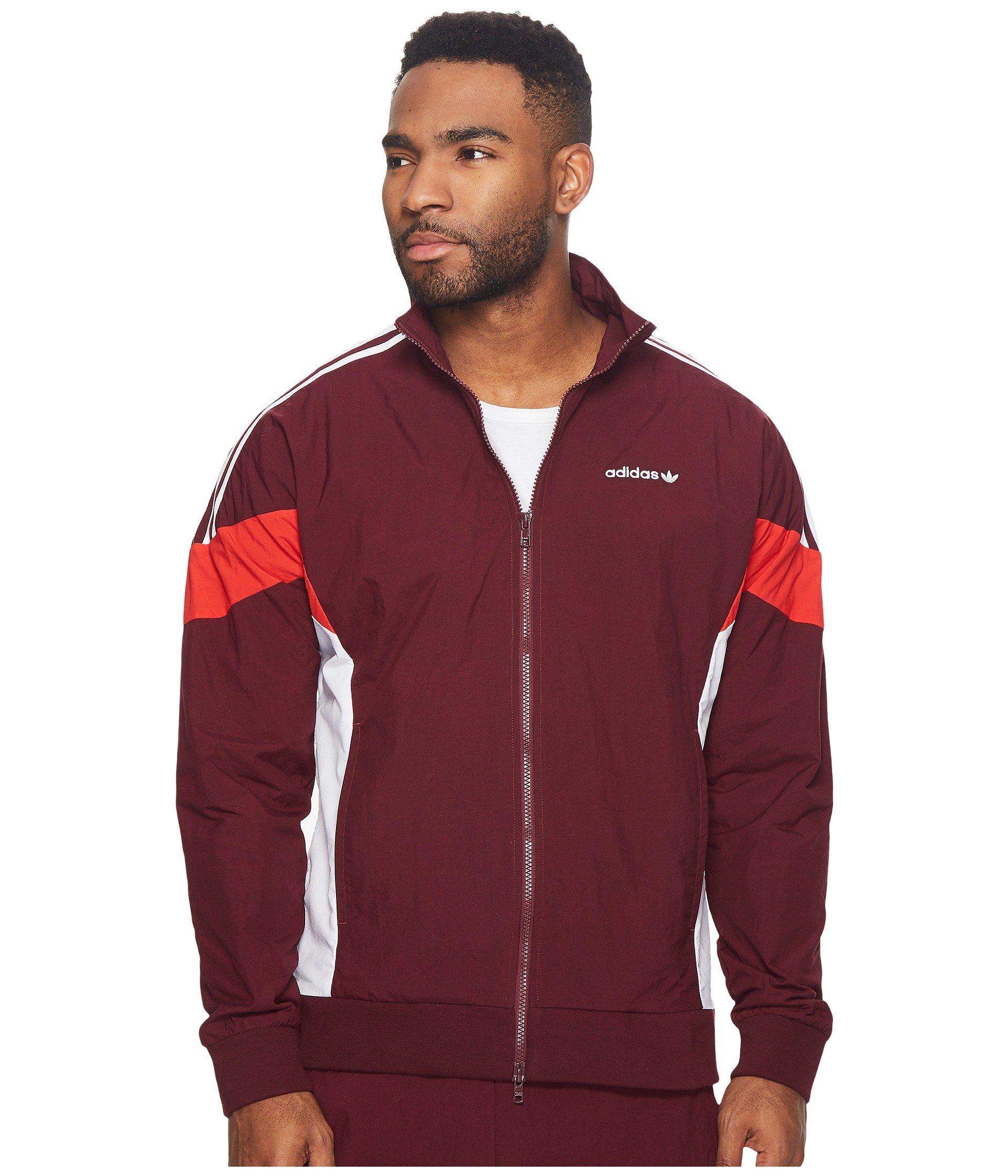 adidas track top maroon