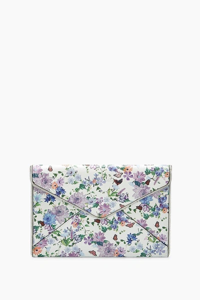 Shop Rebecca Minkoff Leo Clutch In Multi Floral Print