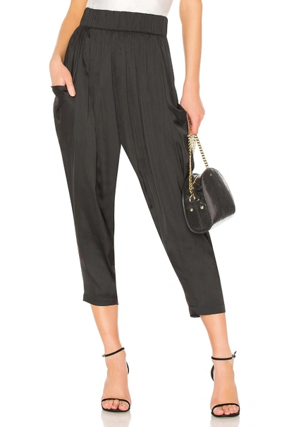 Shop Halston Heritage Flowy Ruched Pant In Black