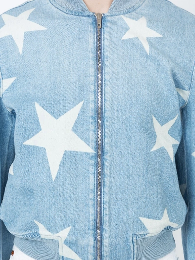Shop Stella Mccartney Denim Star Bomber Jacket