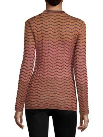 Shop M Missoni Maglia Lurex-knit Sweater In Pink Gold
