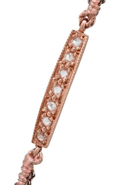 Shop Brooke Gregson 14-karat Rose Gold, Sterling Silver And Diamond Bracelet
