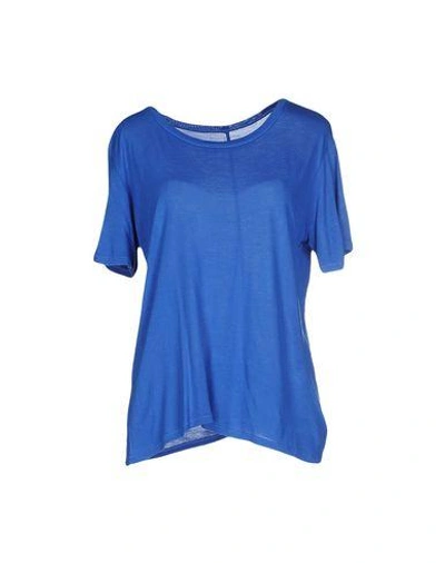 Shop Enza Costa T-shirts In Azure