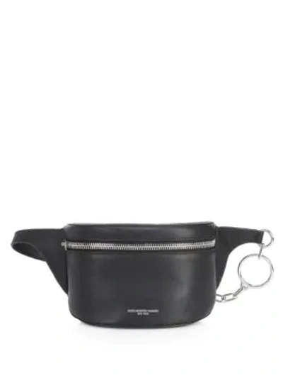 Shop Alexander Wang Ace Leather Fannypack In Black
