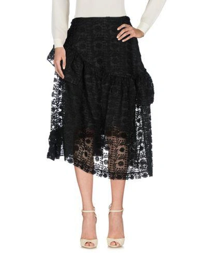 Shop Simone Rocha Midi Skirts In Black