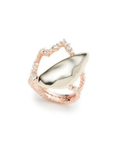 Shop Alexis Bittar 10k Goldtone Light Quartz Crystal Ring In Rose Gold