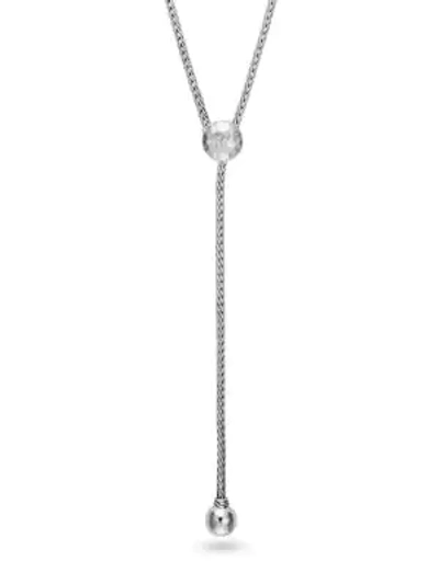 Shop John Hardy Classic Chain Hammered Silver Drop Necklace