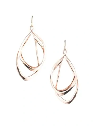 Shop Alexis Bittar Rose Gold Orbit Wire Earrings