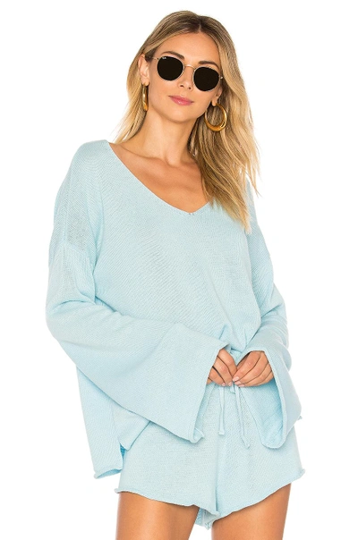 Shop Zulu & Zephyr X Revolve Chill Knit Sweater In Baby Blue