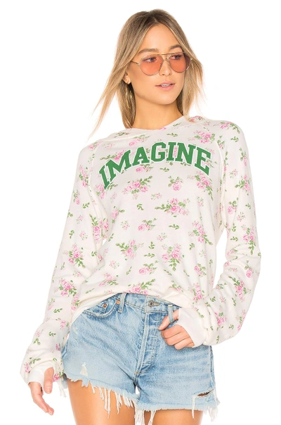 Shop Pam & Gela Imagine Sweatshirt In Cream