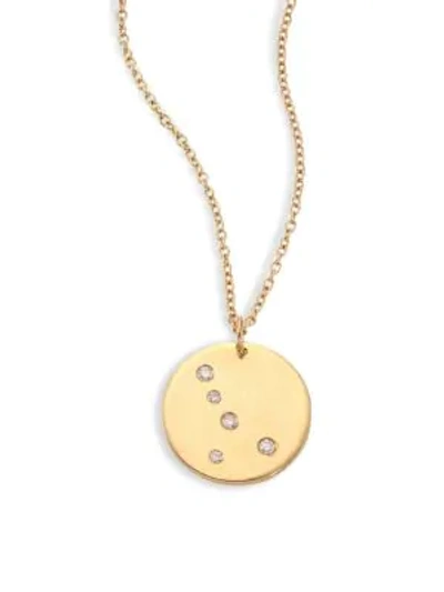 Shop Bare Constellations Cancer Diamond & 18k Yellow Gold Pendant Necklace