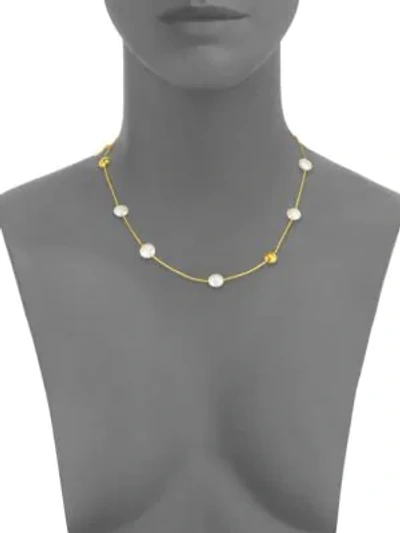 Shop Gurhan Lentil 11mm White Coin Pearl & 18-24k Yellow Gold Necklace