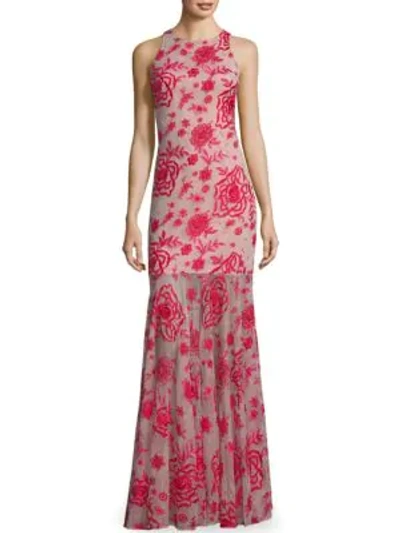 Shop Parker Black Ava Lace Dress In Cherry Red