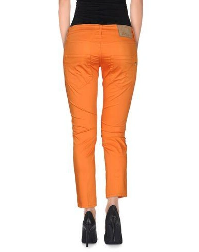 Shop Dondup Cropped Pants & Culottes In Orange