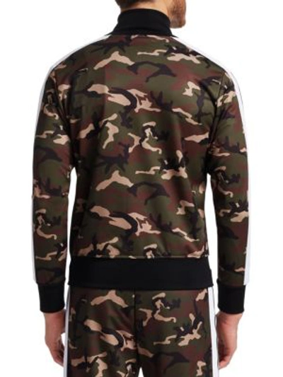 Shop Palm Angels Classic Camouflage Track Jacket In Camo White