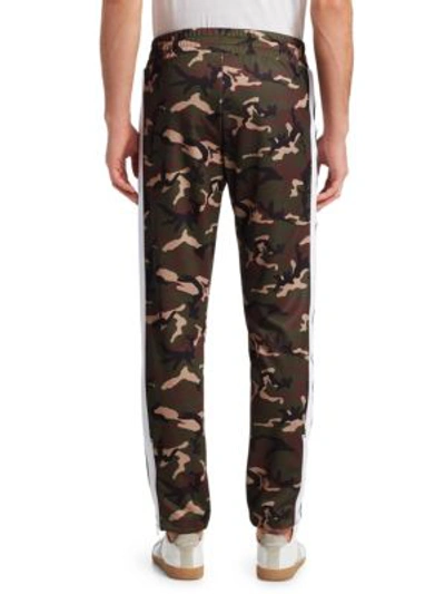 Shop Palm Angels Camouflage Track Pants In Camo White
