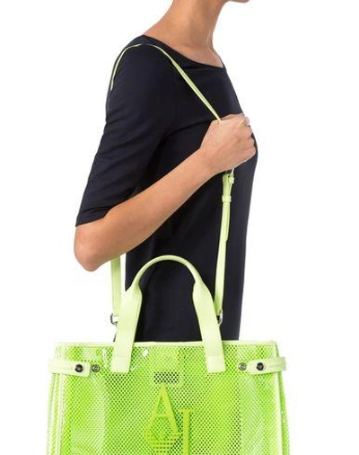 Shop Armani Jeans Handbags In Acid Green