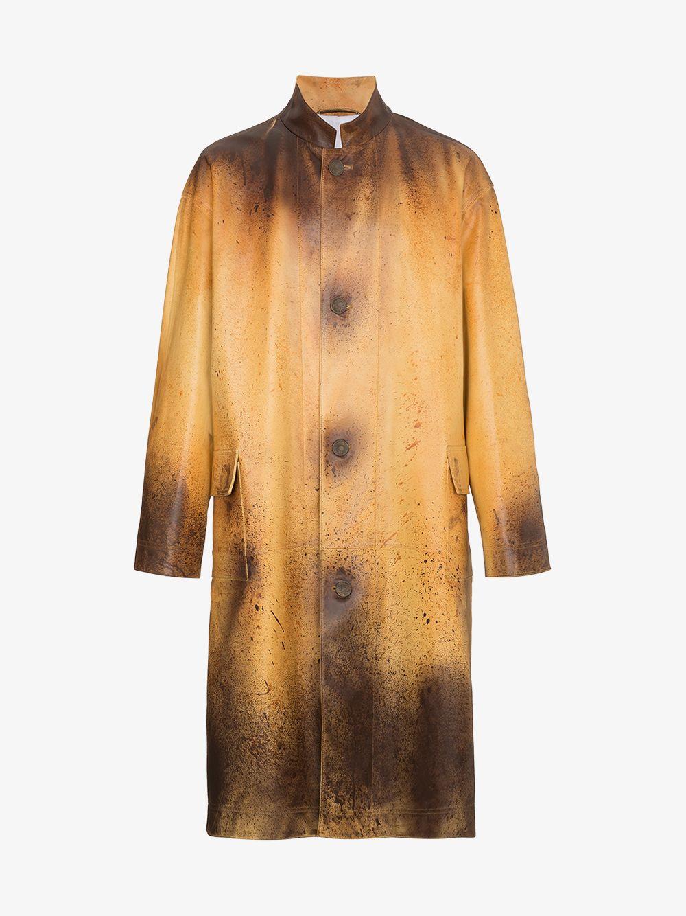 calvin klein leather coat