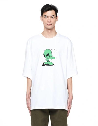 Gosha Rubchinskiy White Printed Alien T-shirt | ModeSens