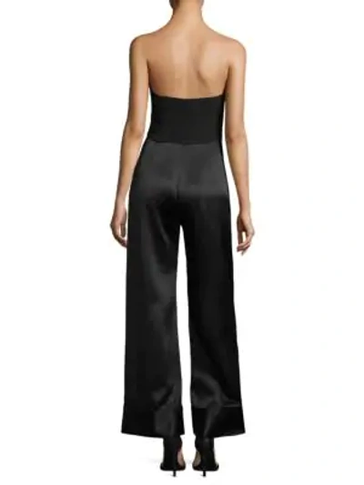 Shop Fleur Du Mal Strapless Corset Jumpsuit In Black