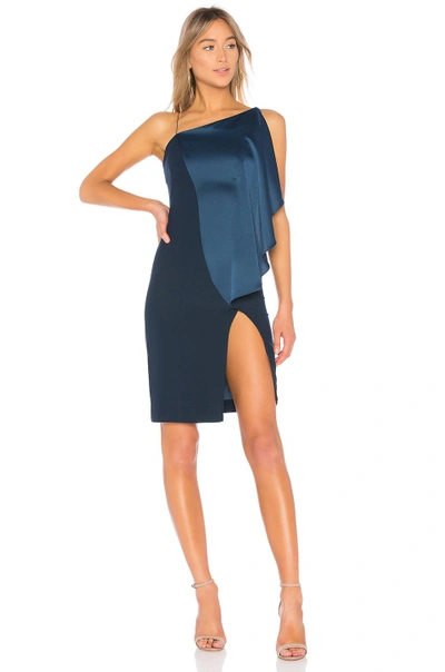 Shop Aq/aq Hestia Dress In Blue Charcoal