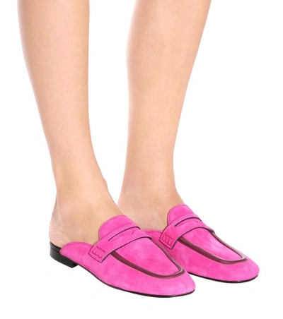 Shop Isabel Marant Follan Suede Mules In Pink