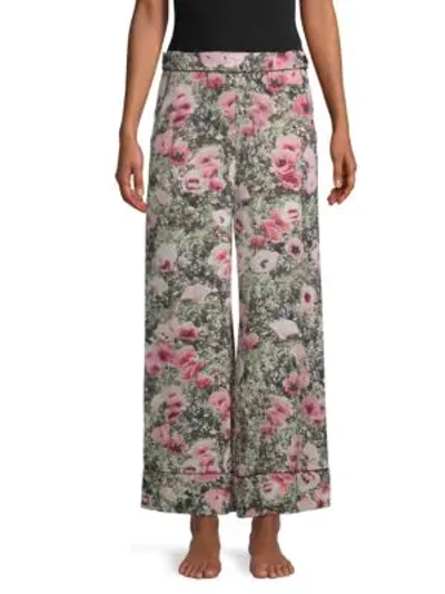 Shop Fleur Du Mal Printed Wide-leg Trousers In Poppy Print