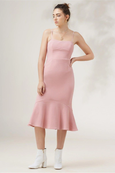 Shop Finders Keepers Continuum Midi Dress In Pink Dust