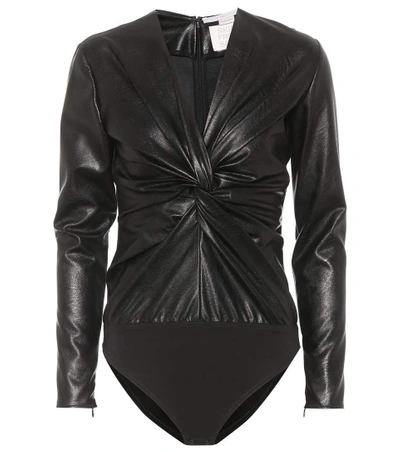 Shop Stella Mccartney Faux Leather Bodysuit In Female