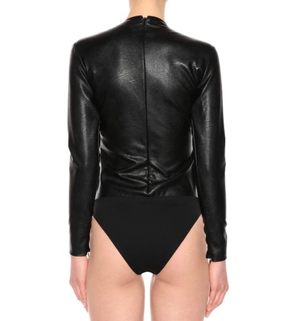 Shop Stella Mccartney Faux Leather Bodysuit In Female