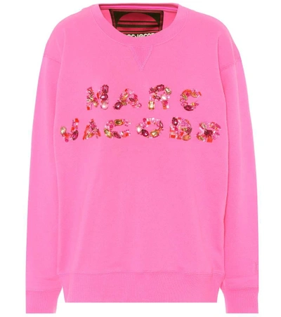 Shop Marc Jacobs Embellished Cotton Sweatshirt