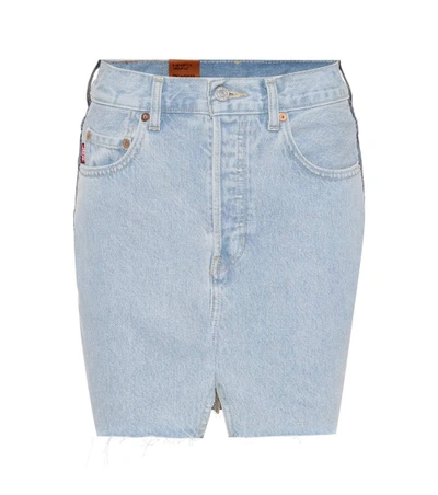 Shop Vetements X Levi's® Denim Miniskirt In Blue