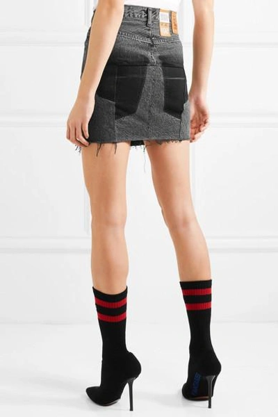 Shop Vetements + Levi's Frayed Denim Mini Skirt
