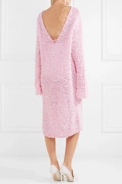 Shop Christopher Kane Open-knit Midi Dress