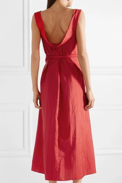 Shop Brock Collection Davi Off-the-shoulder Taffeta Midi Dress