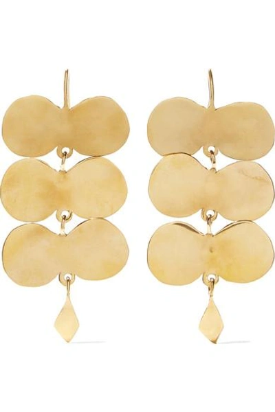 Shop Ariana Boussard-reifel Paloma Gold-tone Earrings