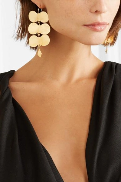 Shop Ariana Boussard-reifel Paloma Gold-tone Earrings