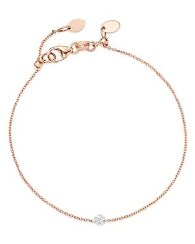 Shop Aerodiamonds 18k Rose Gold Solo Diamond Bracelet In White/rose Gold