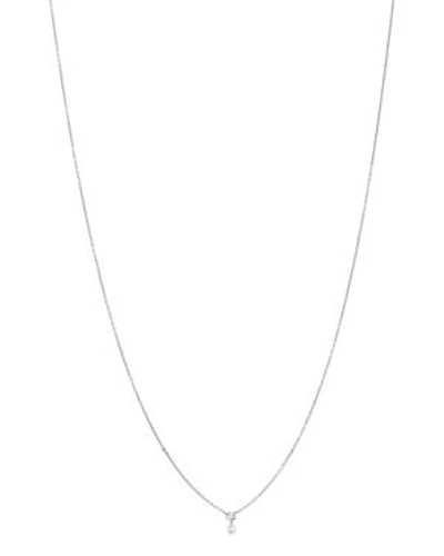 Shop Aerodiamonds 18k White Gold Duet Diamond Drop Necklace, 18
