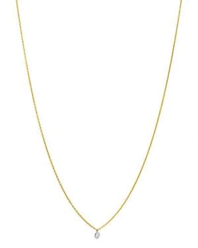 Shop Aerodiamonds 18k Yellow Gold Solo Round Diamond Fringe Necklace, 18 In White/gold