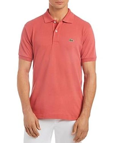 Shop Lacoste Short Sleeve Pique Polo Shirt - Classic Fit In Sierra Red