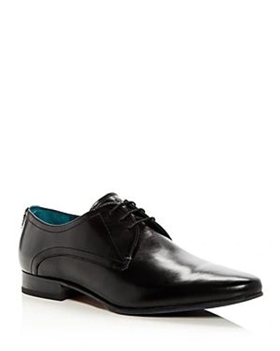 Shop Ted Baker Men's Bhartli Leather Plain Toe Oxfords In Black