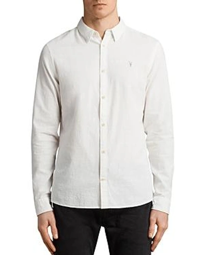 Shop Allsaints Dulwich Regular Fit Button-down Shirt In White
