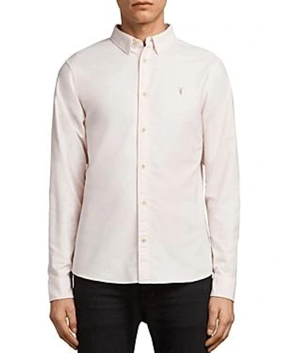 Shop Allsaints Huntingdon Slim Fit Button-down Shirt In Malo Pink