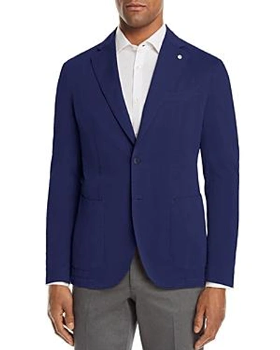 Shop Lbm Garment Dyed Cotton Slim Fit Sport Coat In Blue