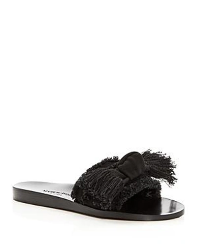 Shop Marion Parke Women's Jordan Fringed Slide Sandals In Black