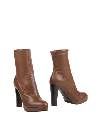 Shop Sergio Rossi Ankle Boots In Khaki