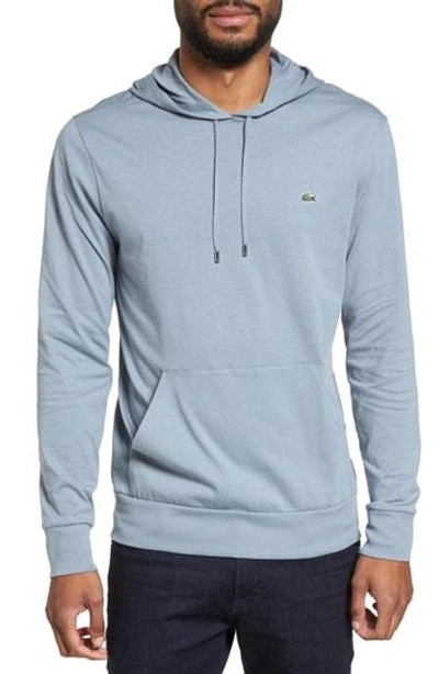 Shop Lacoste Pullover Hoodie In Mill Blue